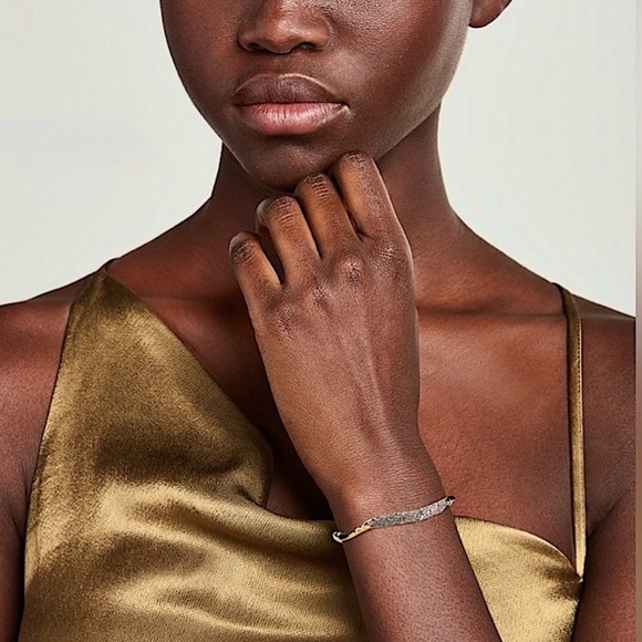 Alexis Bittar Solanales Gold Crystal Skinny Bangle Bracelet - Picture 4 of 8
